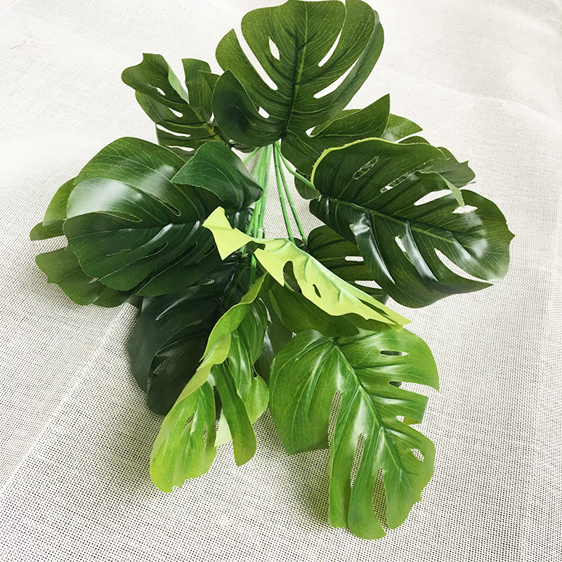 过胶仿真植物龟背叶