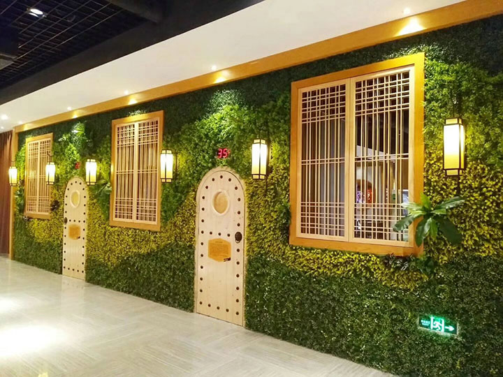 外墙塑料植物墙