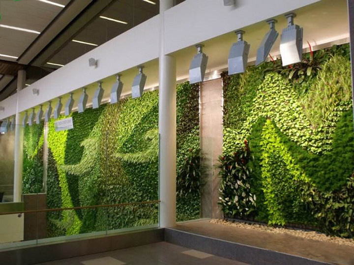 南京室内仿真植物墙制作