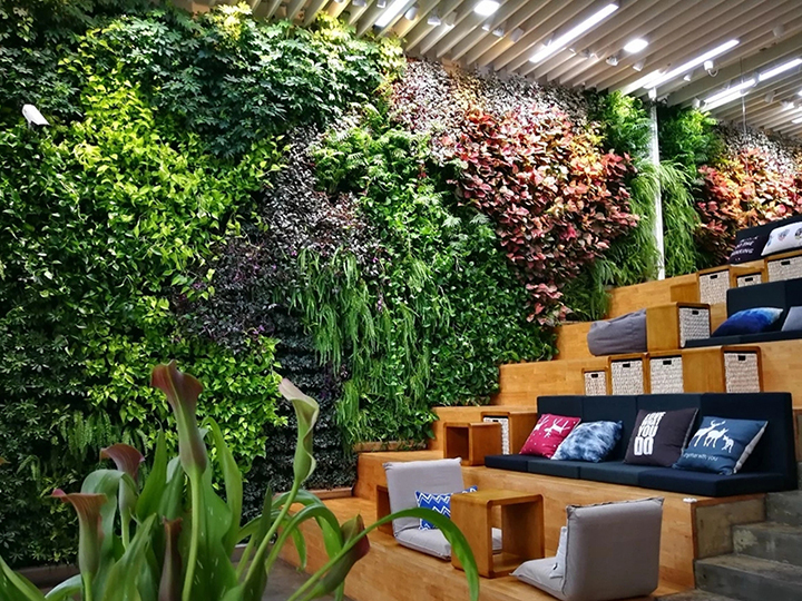 室内仿真植物墙景观