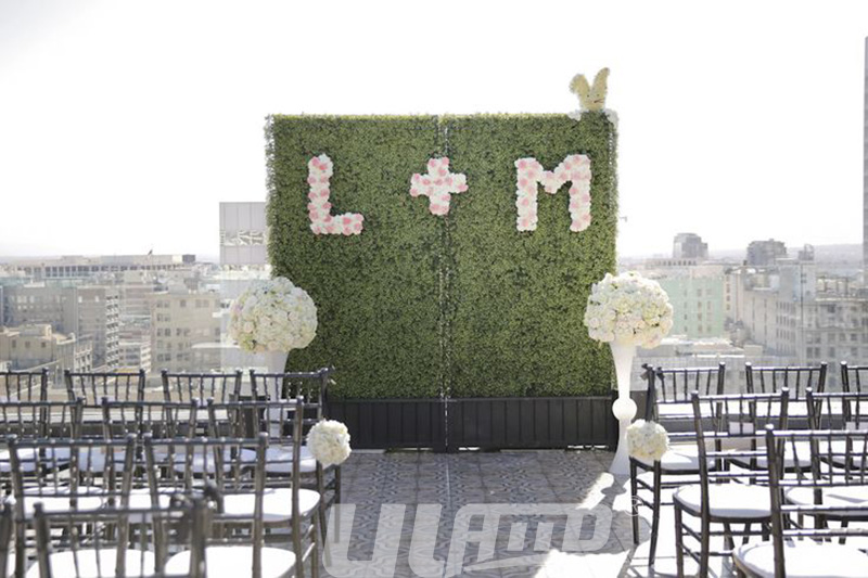 仿真植物墙适用场所之婚礼现场布置