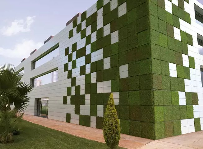 塑料绿植装饰墙