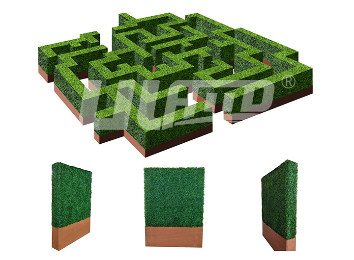 仿真植物屏风制作的迷宫效果图